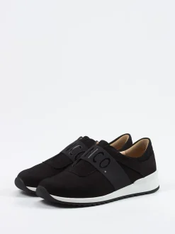 Finn Comfort – Slip-On Sneaker aus Nubukleder schwarz