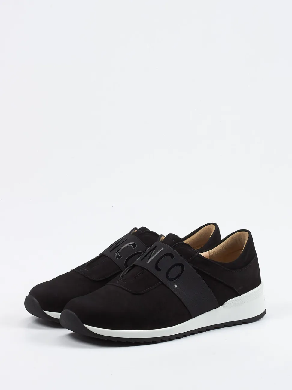 Finn Comfort – Slip-On Sneaker aus Nubukleder schwarz