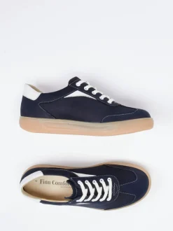 Finn Comfort – Sneaker aus Nubukleder Dunkelblau