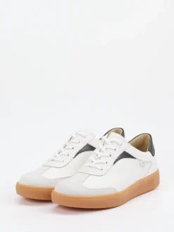 Finn Comfort – Sneaker aus Kalb- und Veloursleder Weiß