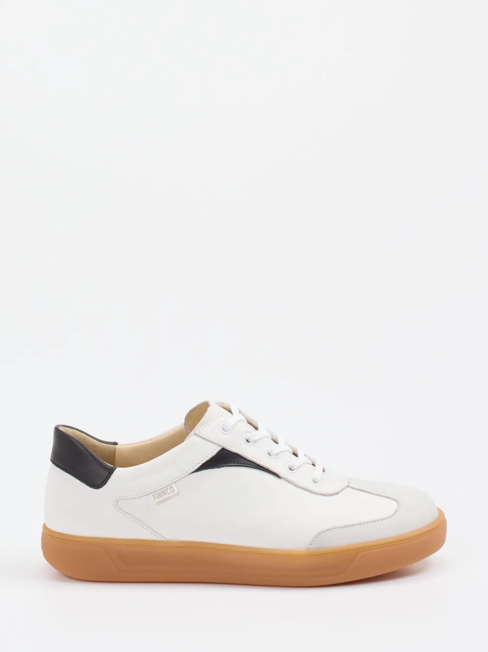 Finn Comfort – Sneaker aus Kalb- und Veloursleder Weiß