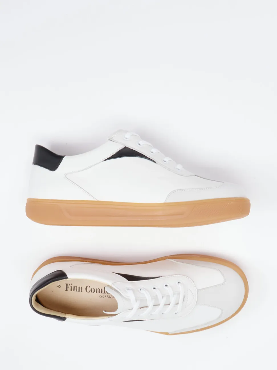 Finn Comfort – Sneaker aus Kalb- und Veloursleder Weiß