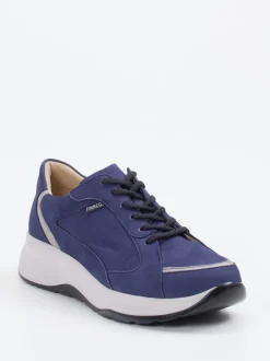 Finn Comfort – Sneaker aus Nubukleder tintenblau