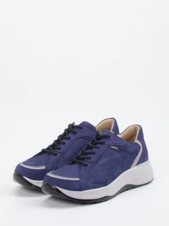 Finn Comfort – Sneaker aus Nubukleder tintenblau