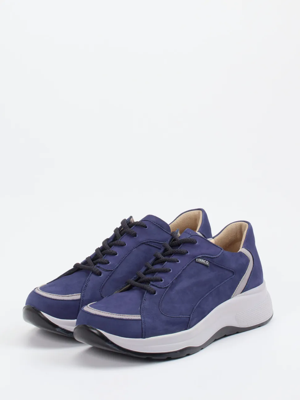 Finn Comfort – Sneaker aus Nubukleder tintenblau