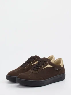 Finn Comfort – Sneaker aus Nubukleder in Braun