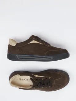 Finn Comfort – Sneaker aus Nubukleder in Braun