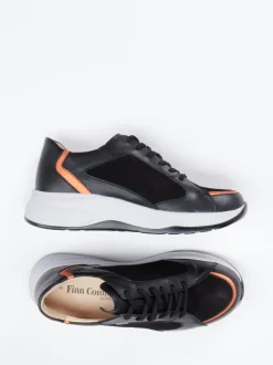 Finn Comfort – Sneaker aus Kalbleder mit Nubukdetails