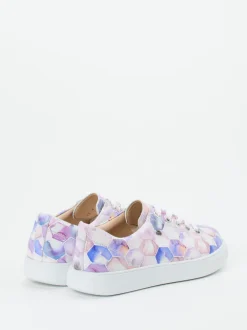 Finn Comfort – Sneaker aus geprägtem Leder Rosé-Multicolor