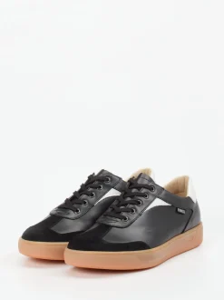 Finn Comfort – Sneaker aus Kalbleder in Schwarz
