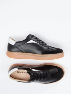Finn Comfort – Sneaker aus Kalbleder in Schwarz