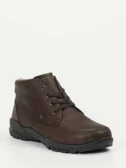 Finn Comfort – Stiefeletten aus Fettleder Dunkelbraun