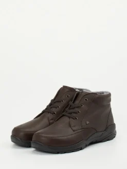 Finn Comfort – Stiefeletten aus Fettleder Dunkelbraun