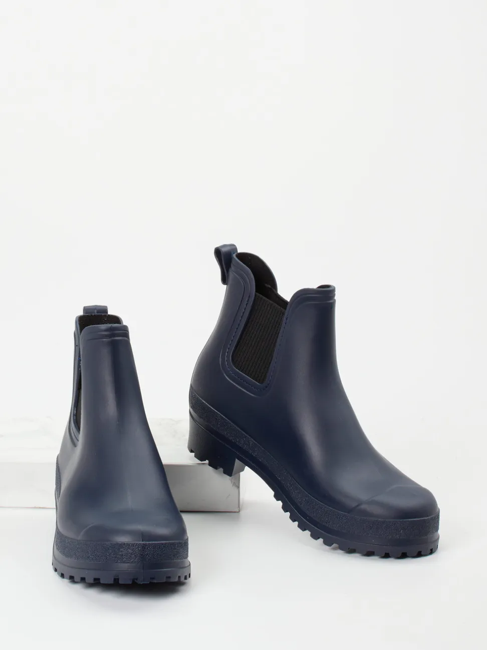 Fischer – Gummistiefelette aus Synthetik in Marineblau