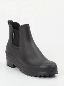 Fischer – Gummistiefelette aus mattem Synthetik schwarz