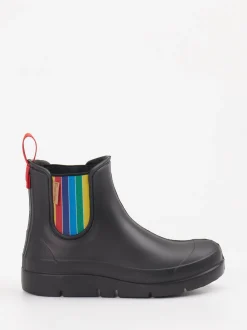 Fischer – Gummistiefeletten aus Synthetik Schwarz bunt