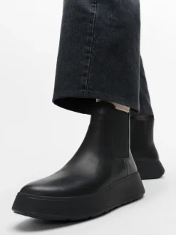 FitFlop – Chelsea Boots aus Kalbleder schwarz
