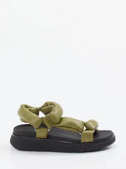 FitFlop – Chunky-Sandalen aus Kalbleder Olivgrün