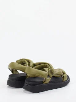 FitFlop – Chunky-Sandalen aus Kalbleder Olivgrün