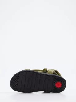 FitFlop – Chunky-Sandalen aus Kalbleder Olivgrün