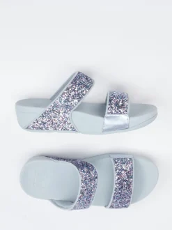 FitFlop – Komfort-Pantolette aus Textil mit Glitzer