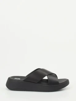 FitFlop – Komfort-Pantolette aus Kalbleder schwarz