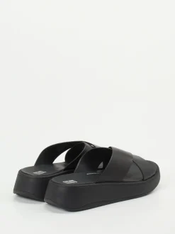 FitFlop – Komfort-Pantolette aus Kalbleder schwarz