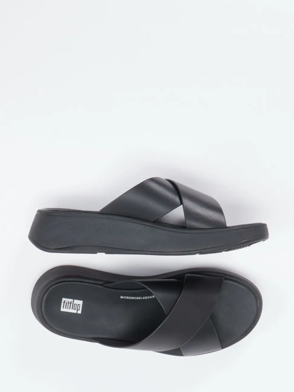 FitFlop – Komfort-Pantolette aus Kalbleder schwarz