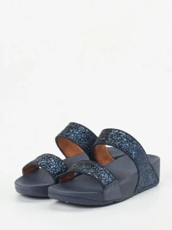 FitFlop – Komfort-Slides aus Textil mit Glitzer