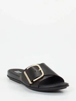FitFlop – Pantolette aus Kalbleder Schwarz