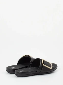 FitFlop – Pantolette aus Kalbleder Schwarz