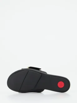 FitFlop – Pantolette aus Kalbleder Schwarz