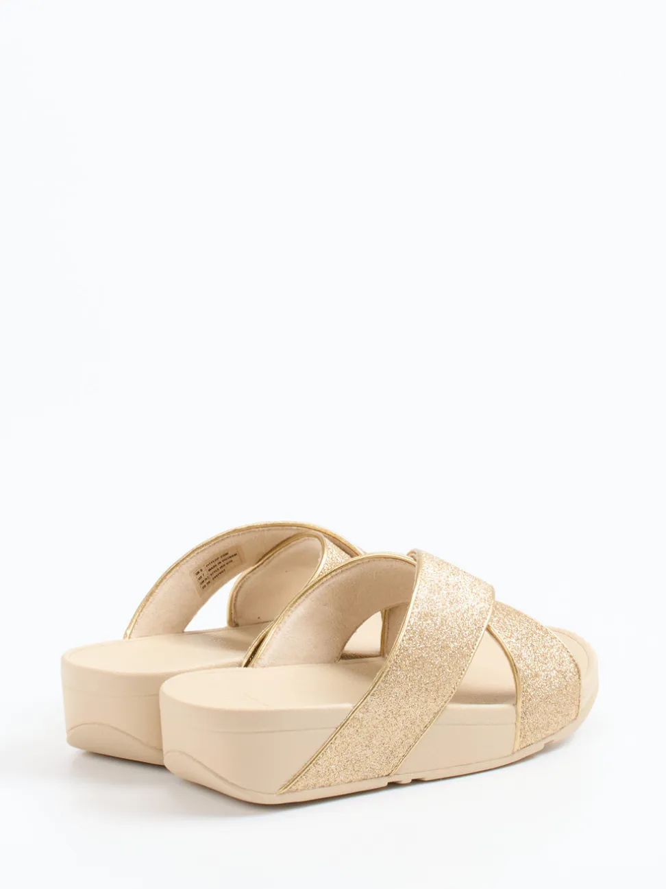 FitFlop – Pantolette aus Textil in Champagnerbeige