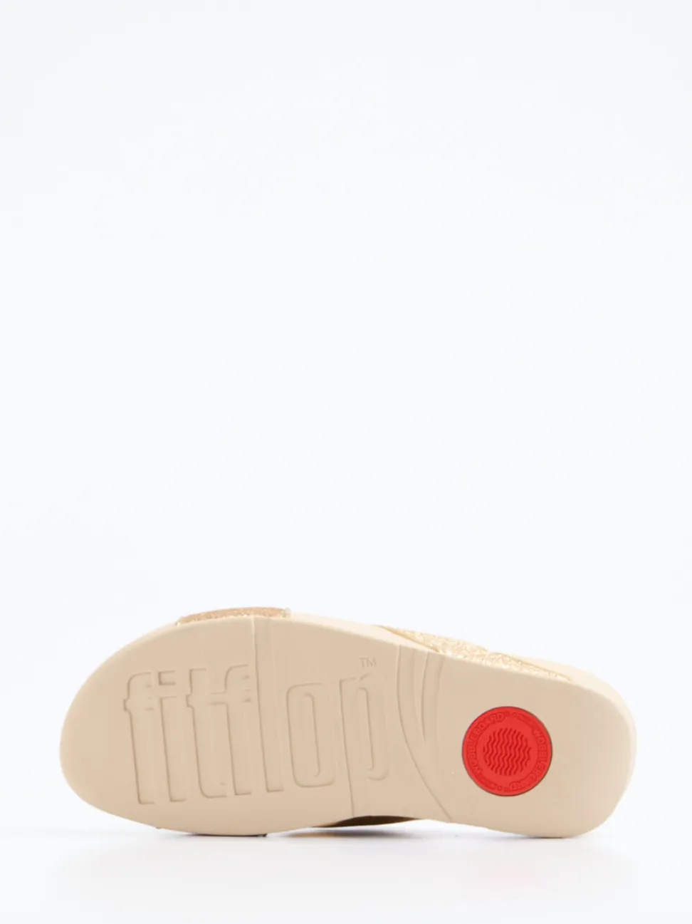FitFlop – Pantolette aus Textil in Champagnerbeige