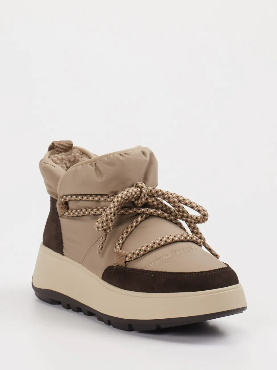 FitFlop – Stiefeletten aus Velour/Textil braun