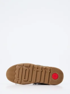 FitFlop – Winter-Boots aus Textil und Veloursleder olivgrün