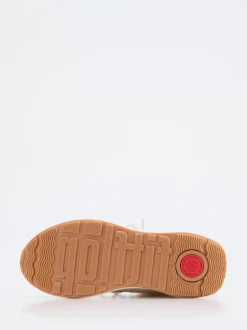 FitFlop – Winter-Sneaker aus Leder-Textil-Mix beige