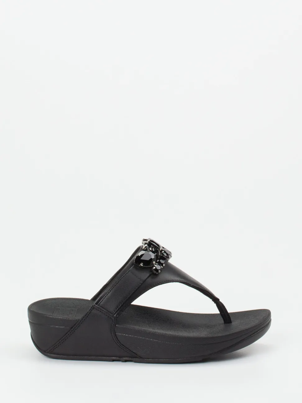 FitFlop – Zehentrenner aus Kalbleder schwarz