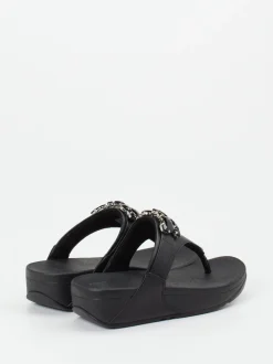 FitFlop – Zehentrenner aus Kalbleder schwarz