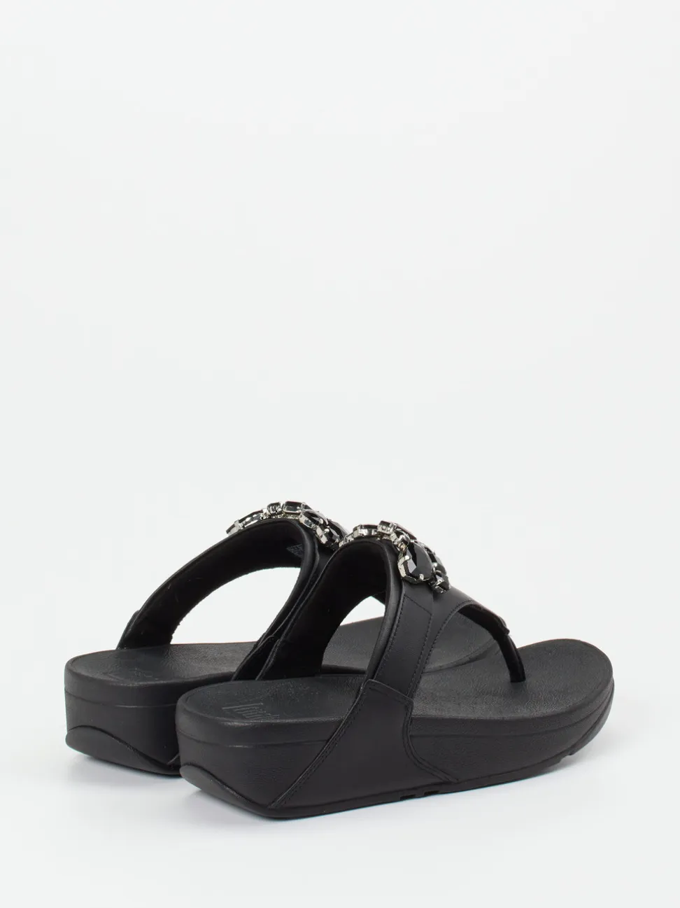 FitFlop – Zehentrenner aus Kalbleder schwarz