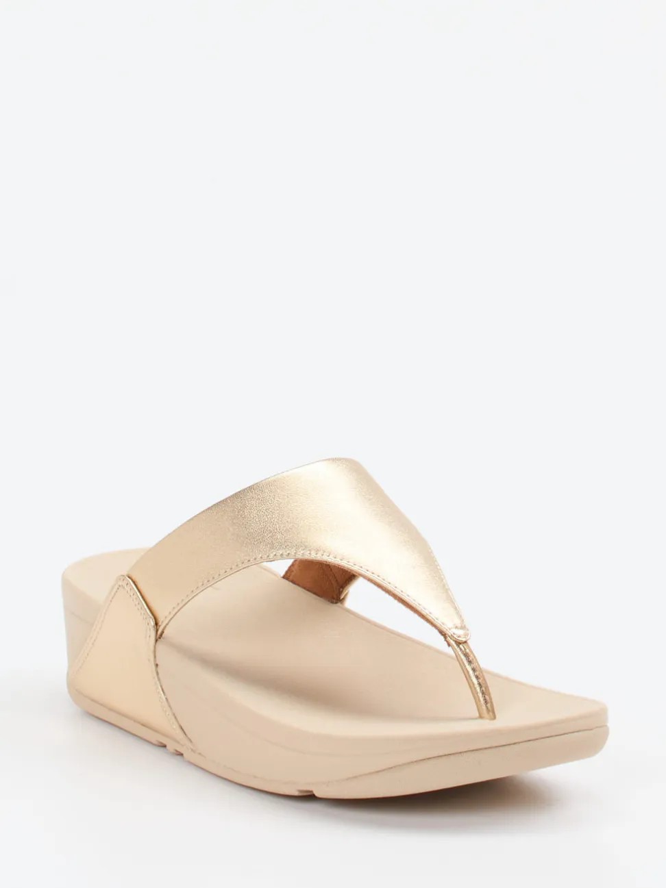 FitFlop – Zehentrenner aus Metallicleder goldfarben