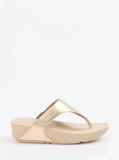 FitFlop – Zehentrenner aus Metallicleder goldfarben