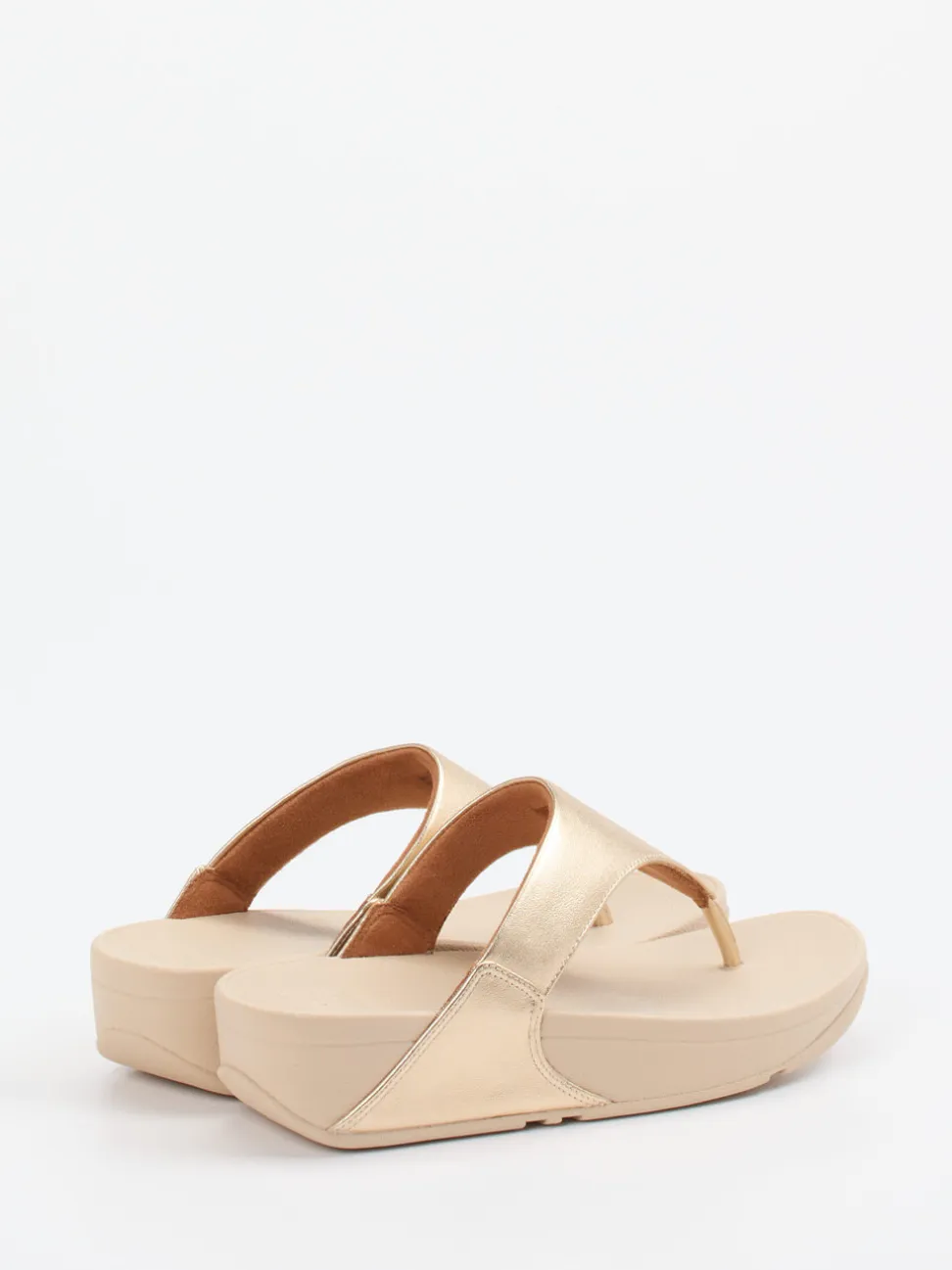 FitFlop – Zehentrenner aus Metallicleder goldfarben
