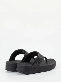 FitFlop – Zehentrenner aus Kalbleder schwarz