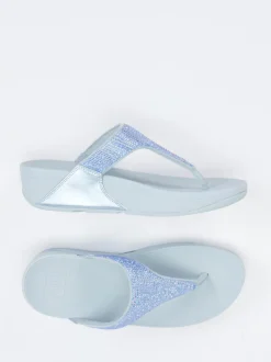 FitFlop – Zehentrenner aus Textil in Hellblau
