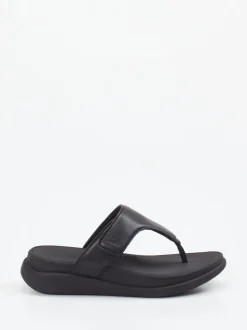 FitFlop – Zehentrenner aus Kalbleder schwarz
