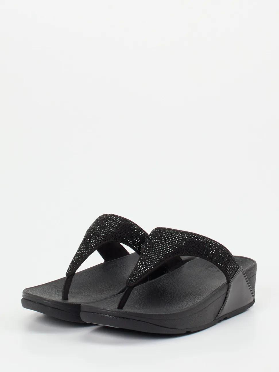 FitFlop – Zehentrenner aus Textil in Schwarz