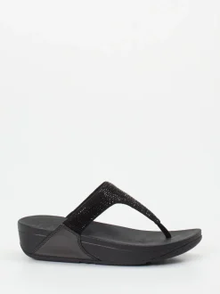 FitFlop – Zehentrenner aus Textil in Schwarz