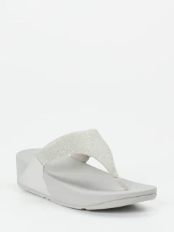 FitFlop – Zehentrenner aus Textil in Hellgrau