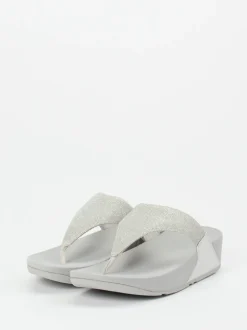 FitFlop – Zehentrenner aus Textil in Hellgrau